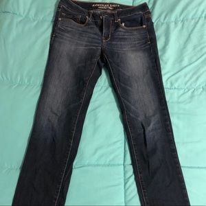 American Eagle dark size 6 long skinny jeans